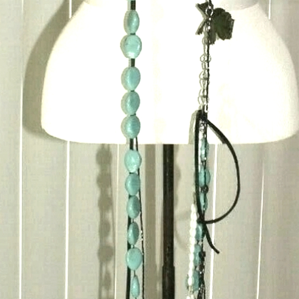Choker Full Body Necklace, Chain, Gemstones Beads, Rosary, Worn Many Ways - Picture 9 of 12